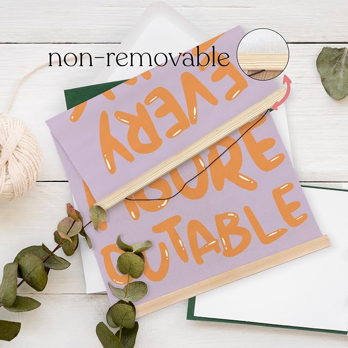 YQDEJ Purple Orange Everything Is Figureoutable Inspirational Wall Art Poster Hanger Frame, Purple Orange Positive Affirmations Wall Decor, Motivational Wall Art for Home Office Classroom, 12x16 Inch