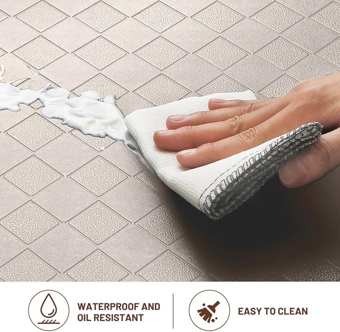 HappyTrends Kitchen Runner Rugs Anti-Fatigue mats,17.3"x 39",Non Slip Waterproof Ergonomic Comfort Mat for Kitchen, Floor Home, Office, Sink, Laundry,Khaki