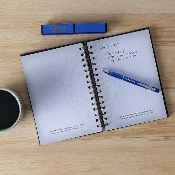 Christian Art Gifts I Know the Plans Blue Stylish Classic Ballpoint Pen in Matching Gift Case - Jeremiah 29:11 Bible Verse Refillable Retractable Medium Black Ink for Journal, Planner, Writing, Notes