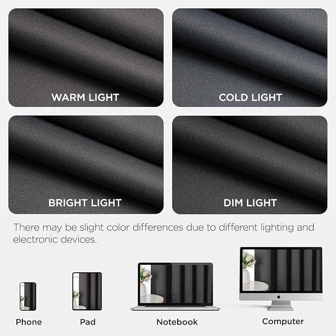 Joydeco Blackout Door Curtain for Doorway Privacy 96 Inches Long, Grommet Closet Curtain for Open Closet, Room Divider for Bedroom Living Room (Grey, 52Wx96L, 1 Panel)