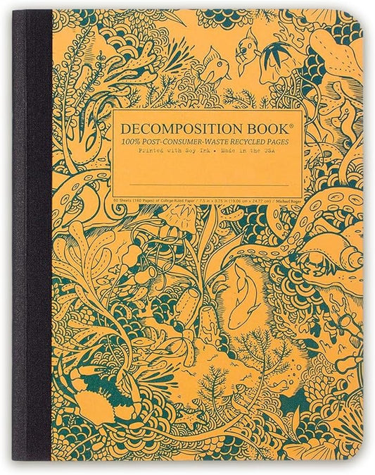 Under the Sea Decomposition Book: College-Ruled Composition Notebook With 100% Post-Consumer-Waste Recycled Pages