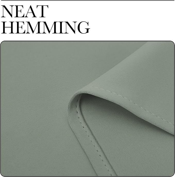 NICETOWN Room Darkening Curtains for Bedroom, Sage Green Thermal Insulated Drapes 72 inches Long for Office, Loft, Guestroom (1 Panel, 70" Wide per Panel)