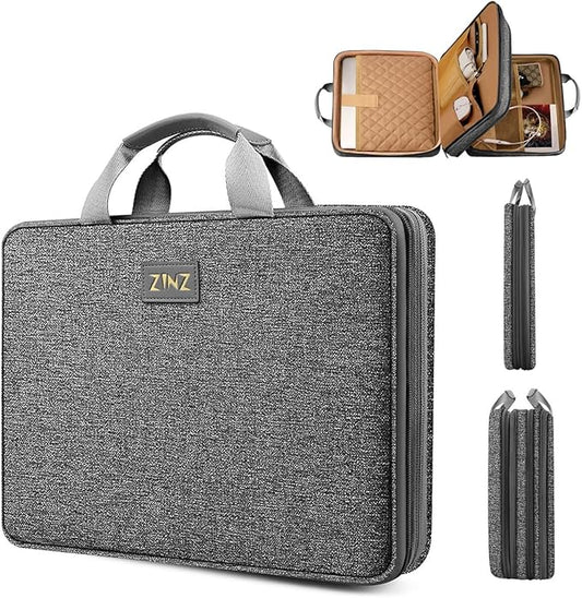 ZINZ Slim Expandable Laptop Case 13 Inch Sleeve Upgraded Protective Durable Recycled Briefcase for 13" MacBook Air/Pro M1/M2, iPad Pro 12,9, Surface Pro 3/4/5/6/2017 12.3",XPS 13,D01G01