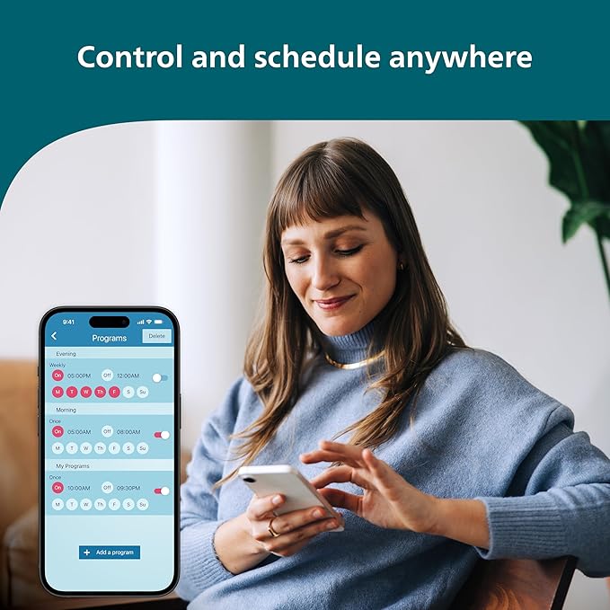 Philips Indoor Matter Smart Plug, WiFi, Works with Apple HomeKit, Alexa, Google Home & SmartThings (1 Pack)