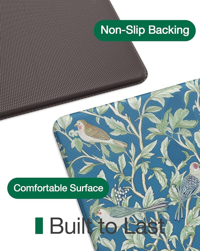 LUMI Anti Fatigue Kitchen Cushioned Mat for Floor, Padded Waterproof Runner for Standing, Stain Resistant Comfort Rugs for Home, Sink, Laundry, 24x59