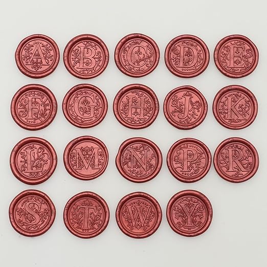 Initial Alphabet Wax Seal Stamp Kit, Retro Letter Sealing Stamp with 150Pcs Sealing Wax Beads Spoon Pen Set for Wedding Invitations Cards Envelopes (J)