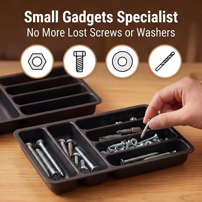 3 Pcs Tool Box Organizer Tray Divider Set for Kobalt Mini 3-Drawer ToolBox – Compatible with Both Old & New Version,Tool Desk Drawer Organization, Toolbox Accessories&Organizer.