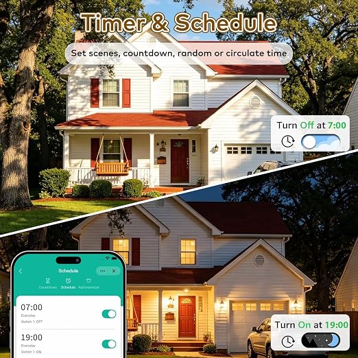 NineLeaf Zigbee Smart Outlet w Remote Control, Wireless Plug,Zigbee Hub Required, 500ft, APP & Voice Control, Compatible with Alexa & Google Home, Timer & Schedule, 2 Switches+3 Outlets