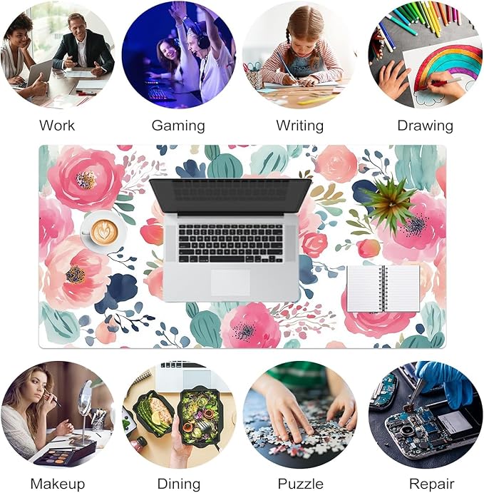 Bloss Desk Mat Large, Leather Desk Pad, Desk Matt for Desktop, Waterproof Desk Pad Mat, Computer Mat for Office Work/Home/Decor/Desk Protector(31.5 x 15.7 Inches)