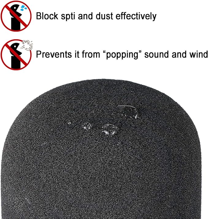 Windscreen Muff and Foam for Blue Yeti, Blue Yeti Pro USB Condenser Microphone, Indoor Outdoor Microphone Windshield 2 PACK by SUNMON