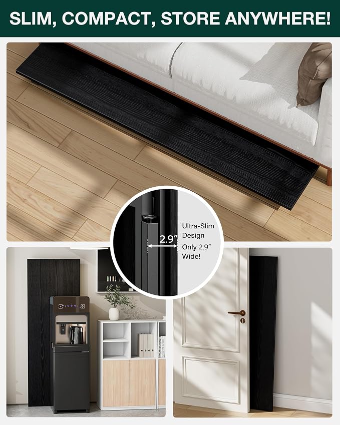 Frylr Small Folding Computer Desk – Portable 55.1 Inch Foldable Laptop Table, Collapsible and Compact for Easy and Fast Setup, Lightweight for Small Spaces, Home Craft and Study Use, Dark Oak