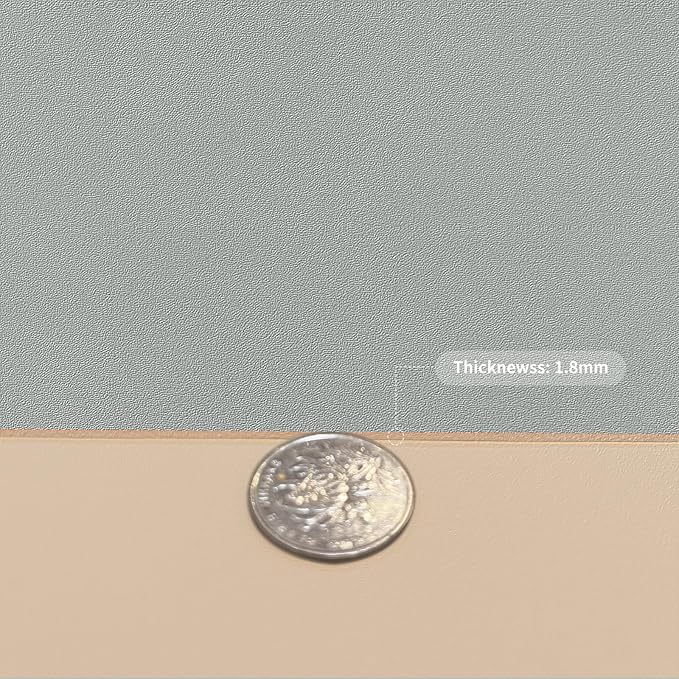 Faux Leather Table Cover,1.8mm Thick,24x48 Inch Desk Cover,Large Desk Mat,Table Protector,Table Cover Protector,Coffee Table Protector,Table Protector Mat(Light Brown+Gray,24x48)