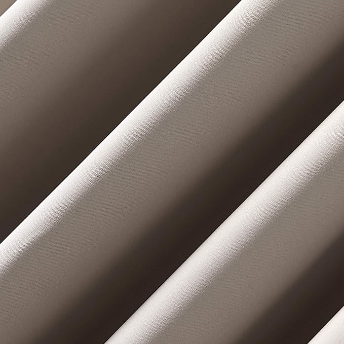 Sun Zero Nordic Theater Grade Extreme 100% Blackout Grommet Curtain Single Panel, 52" x 63", Stone