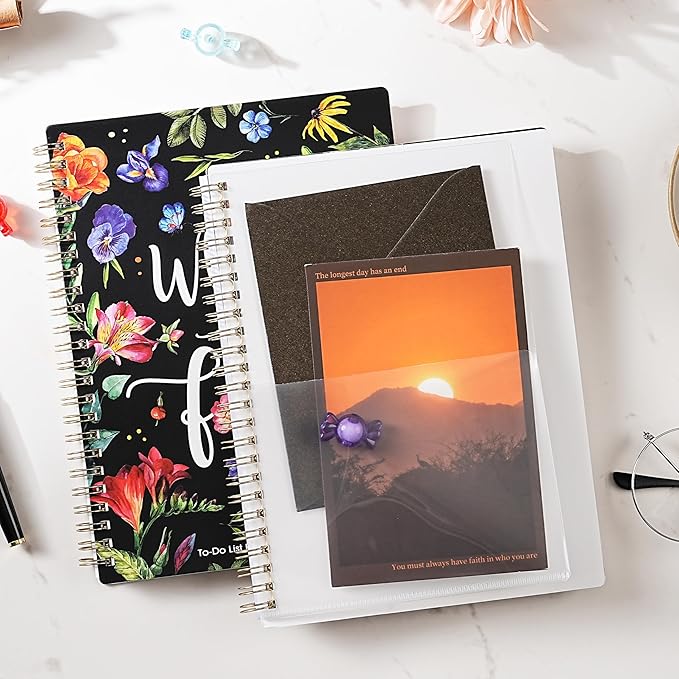 Daily Planner Undated - 6.8" x 8.5", To Do List Notebook & Planner with Hourly Schedule, Spiral To do List Notepad to Organize Your Tasks And Appointments, 120 Pages, Inner Pocket