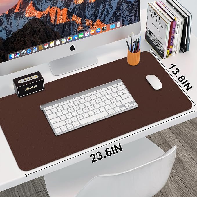 Leather Desk Mat, Desk Pad for Keyboard and Mouse Large Mouse Pads for Desk | Waterproof Desk Mat, Desk Matt for Desktop, Laptop Blotter, Keyboard Pad, Large Mouse Pad, Desk Essentials