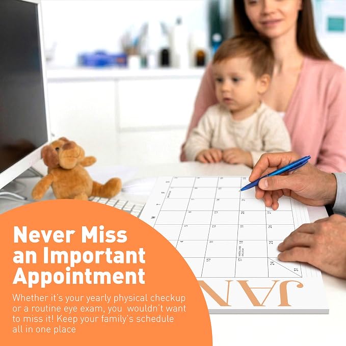 S&O Modern Large Desk Calendar from July 2026-December 2027 - Tear-Away Table Calendar 2026-2027 - Desktop Blotter - Academic Desk Planner - Desk Pad Large - 11x17in
