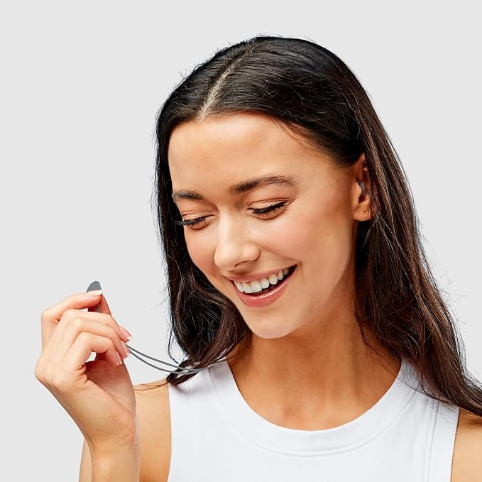 Flare Calmer Secure | Ear Plugs Alternative | Daily Noise Relief | Sound Sensitivity | Stress Relief | No Muffling | Improve Wellbeing | Comfy, Reusable, Soft Silicone Earplugs |Grey