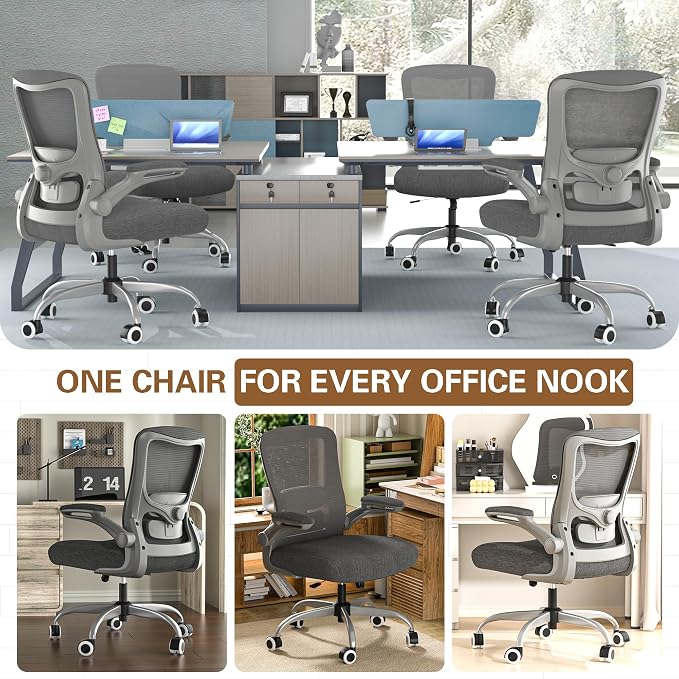 Ergonomic Office Chair - High Back Desk Chair with Adjustable Lumbar Support, Breathable Mesh Back, 330LBS Capacity, Easy Assembly, for Home Office Executive Computer Task