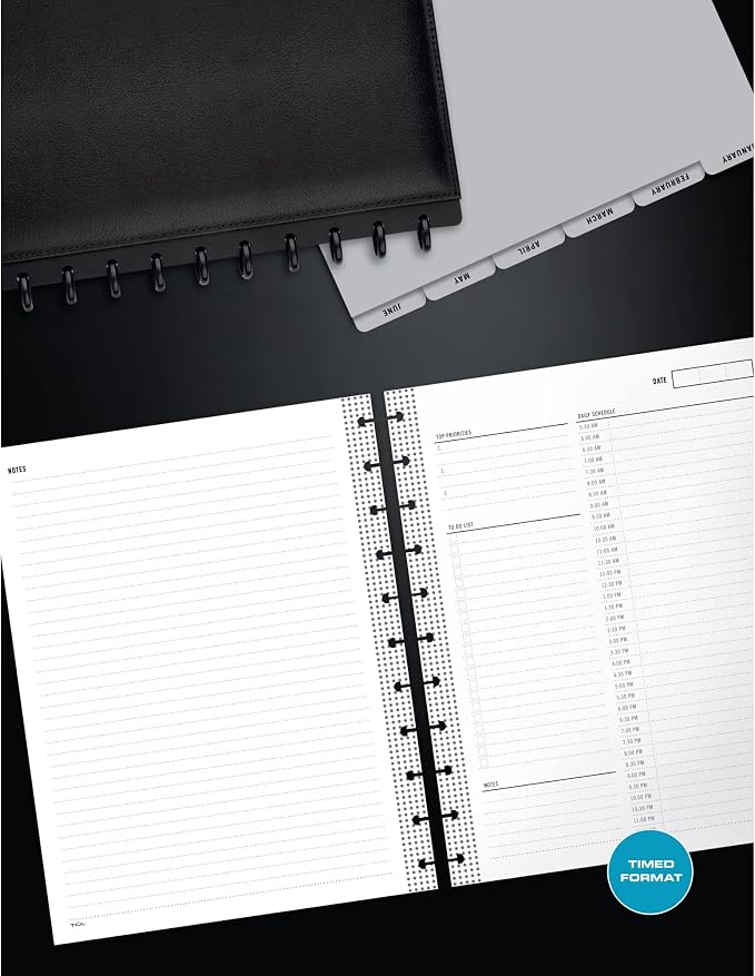 TUL® Discbound Undated Daily Refill Pages, 8-1/2" x 11", Undated, 50 Sheets