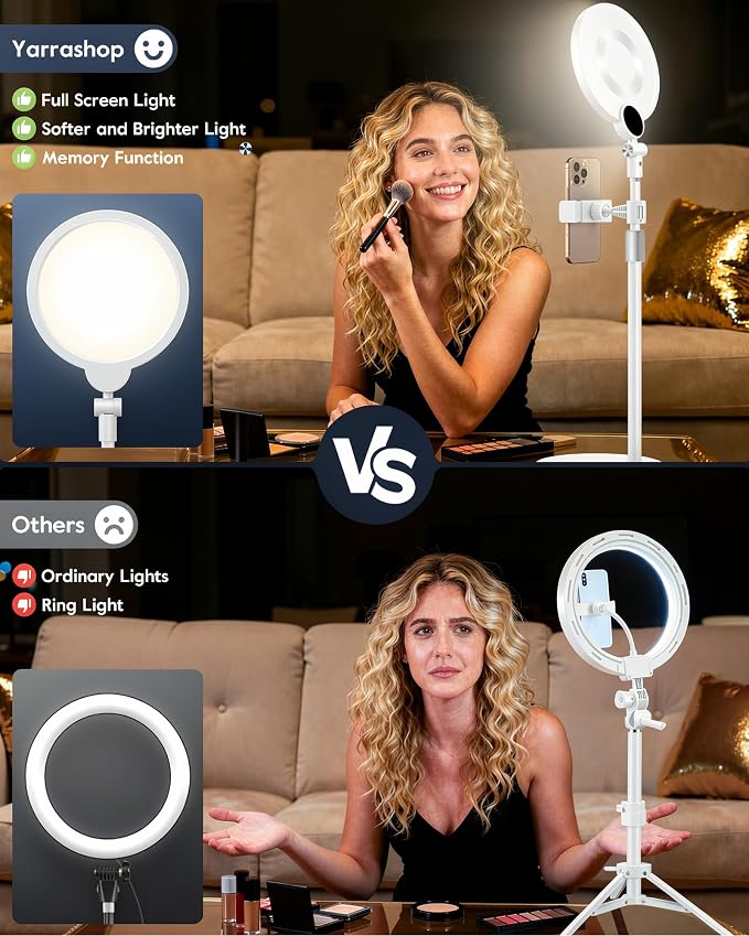 7" Desk Ring Light with Stand for Computer, 30 Lighting Modes for Video Conference, Zoom Lighting for Computer, Adjustable Desk Light for Video Recording, Calls, Podcast, Stream, 3000K-6500K, CRI 97.8