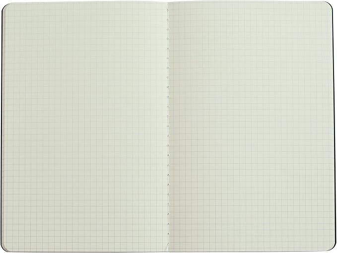 TWONE 6 Pack Notebooks Journal - 60 Square Grid Page/30 Sheets, Premium Thick Paper Soft Cover Journal for Travel, Office, Work, Office, Home, School, Business Writing,5.5” x 8.3” (Black)