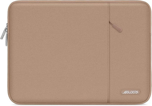 MOSISO Laptop Case 15 inch, 15 inch Laptop Sleeve Compatible with MacBook Air M5 A3448 M4 A3241 M3 A3114 M2 A2941 2026-2023, Dell XPS, Polyester Vertical Computer Sleeve Bag with Pocket, Bronze Brown
