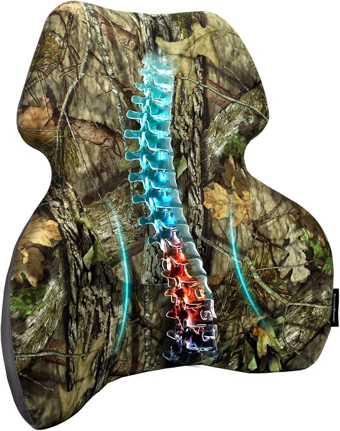 Season Guard Back Support Pillow, Lumbar Pain Relief Cushion for Office/Car | Ergonomic Design, 60D Memory Foam, Cooling Cover, Support Full Spine, Fits Chairs & Cars, Relieve Back Pain, Improves Posture