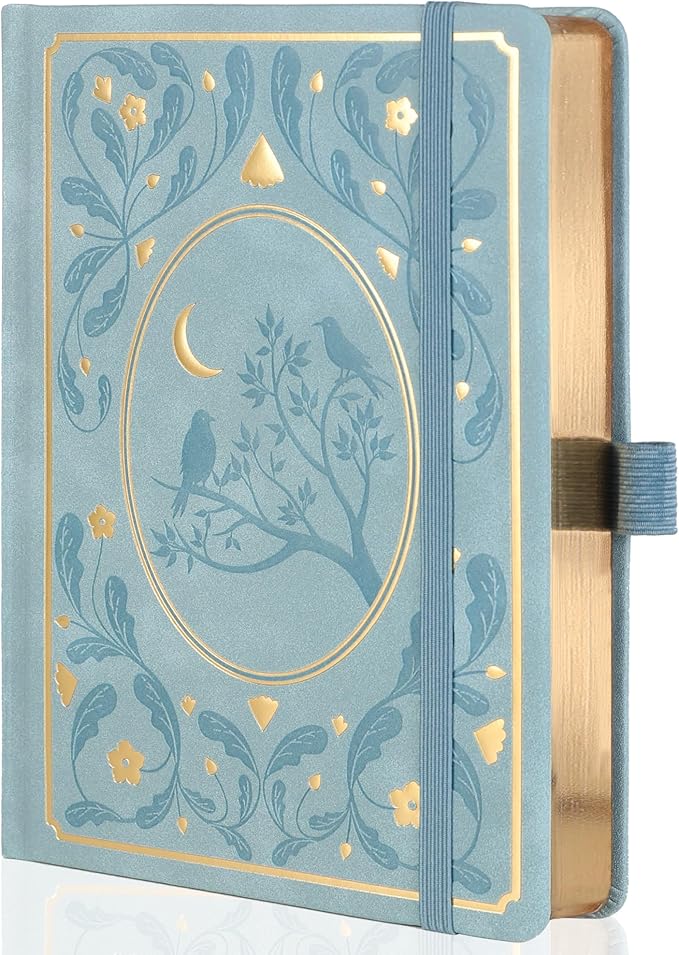 TIEFOSSI B5 Lined Journal, College Ruled Notebook for Women Men, Hardcover Notebooks for Writing Journaling, 100 GSM Thick Paper, 230 Numbered Pages with Golden Edges