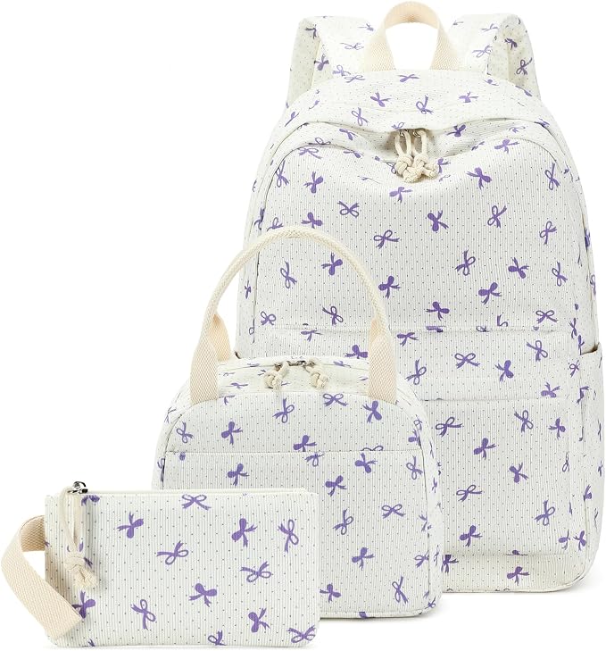LEDAOU Backpack for Girls School Bag Kids Bookbag Teen Backpack Set Daypack with Lunch Bag and Pencil Case | Kids