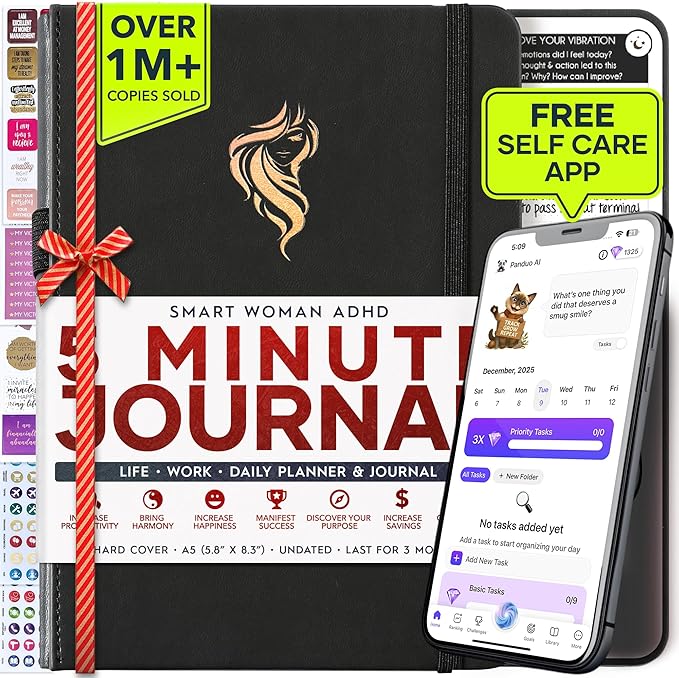 90-Day Goal Planner with Daily Journal, Gratitude & Habit Tracker | ADHD Planner, Undated, Gratitude Journal for Women and Men, Manifestation Planner & Productivity