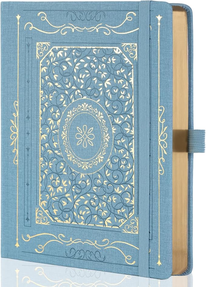 TIEFOSSI B5 Dotted Journal, Dot Grid Notebook for Women Men, Hardcover Notebooks for Planner Organization Journaling, 160 GSM Thick Paper, 150 Numbered Pages with Golden Edges