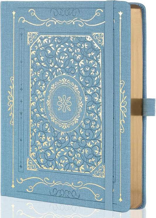 TIEFOSSI B5 Dotted Journal, Dot Grid Notebook for Women Men, Hardcover Notebooks for Planner Organization Journaling, 160 GSM Thick Paper, 150 Numbered Pages with Golden Edges
