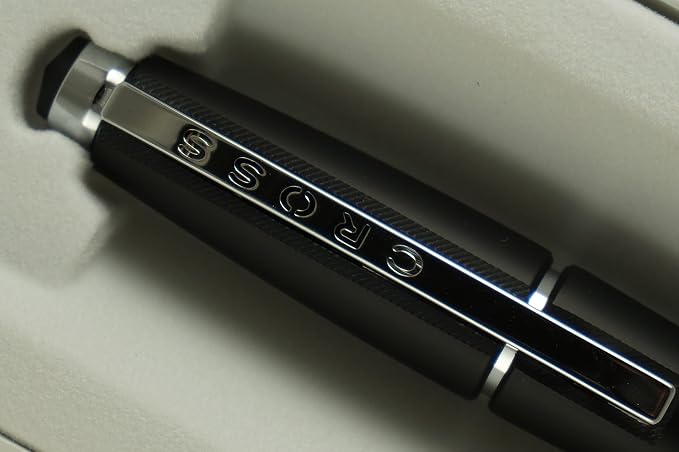 Cross Executive Companion Edge Matte Back Barrel and Extremely Polished Appointment Selectip with Black Gel Ink Rollerball Pen.