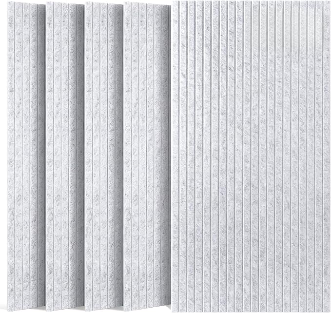SODOCT 12 Pack Large Acoustic Panels, 47.2" X 23.6" X 0.4" Sound Proof Panels for Walls, High Density Sound Absorbing Panels for Home Studio & Office, Gray