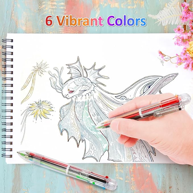 43 PCs Aesthetic School Supplies Kit - Art & Study Set with Pink Pencil Case, 0.5/0.7/2.0mm Mechanical Pencils, 6-Color Ballpoint Pens & Black Ink Gel Pens &12 Pastel Highlighters