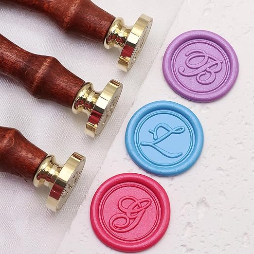 Wax Seal Kits, 200pcs Assorted Beads and 2pcs Initial Alphabet I Wax Seal Stamp for Wedding Invitations Gift Wraps Envelopes and Christmas Cards (Alphabet I Kit)