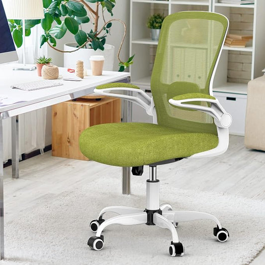 Mimoglad Ergonomic High Back Mesh Office Chair, Adjustable Lumbar Support, Thickened Seat Cushion (Modern, Green Pear)