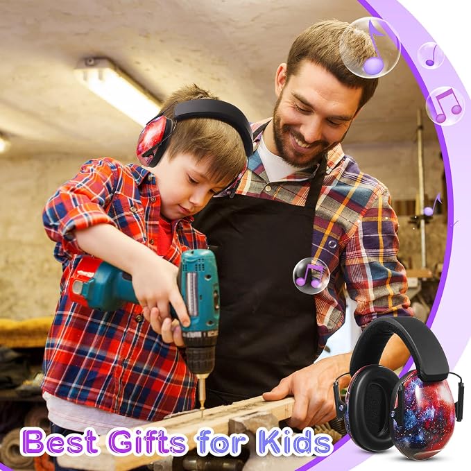 Amylove 12 Pcs Kids Ear Protection Noise Cancelling Headphones Ear Muffs Bulk 27db Adult Noise Reduction Hearing Earmuff(Universal Fit (kids & Adults),Starry Sky Style)