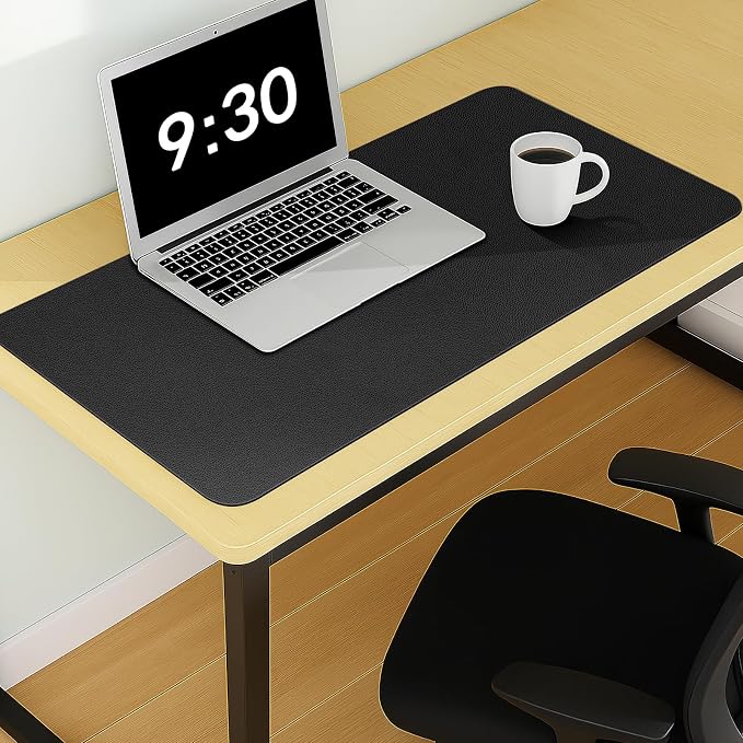 Warmstar Leather Table Cover 14 x24 Inch, 1.8MM Thick PVC Table Protector Waterproof, Desk Cover Protector Non-Slip Table Pad for Kitchen, Dresser, Gaming Desk,Dining Room Table