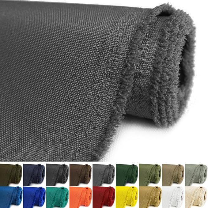 Waterproof Canvas Fabric by The Yard 58inch 600D Upholstery Material Polyester Fabric Outdoor Water Resistant Fabric for Sewing Chair Patio Cushion Purse Bag Interior, Pre Cut 3 Yard Grey