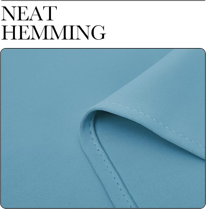NICETOWN Thermal Insulated Curtains Blackout Draperies, Window Treatment Solid Grommet Room Darkening Drape Panels for Bedroom (Teal Blue, Set of 2, 55 by 68 inches Long)