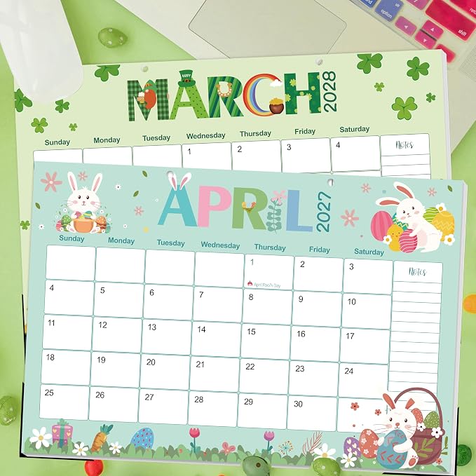 Guasslee Desk Calendar 2026-2029,36 Months Calendar Runs from 2026 Jun. to 2029 May, 17"x11.5" Monthly Desktop/Wall Planner with Thick Paper and Notes for Home School & Office