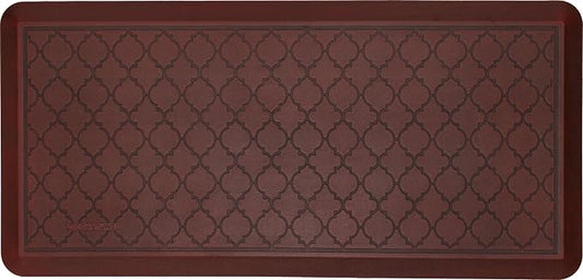 Tempur-Pedic Ultra Comfort Anti-Fatigue Lattice Merlot 1' 8" x 3' 6" Kitchen Floor Mat Cushioned Ergonomic Standing Desk Mat Waterproof Non-Skid Foam