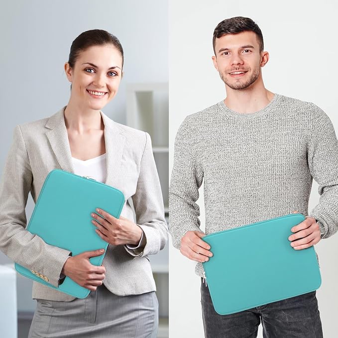 RAINYEAR 15.6 Inch Laptop Sleeve Protective Case Soft Carrying Zipper Bag Cover Compatible with 15.6" Notebook Computer Ultrabook Chromebook (Blue)