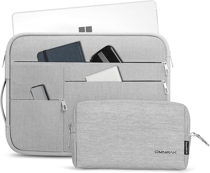 Omnpak Surface Pro 11 Case,13 inch Laptop Sleeve for Surface Pro 12/11/10/9/8/X/7/6/5/4/3 with Side Handle Strap and Accessory Pocket,Recycled PET Laptop Carrying Bag