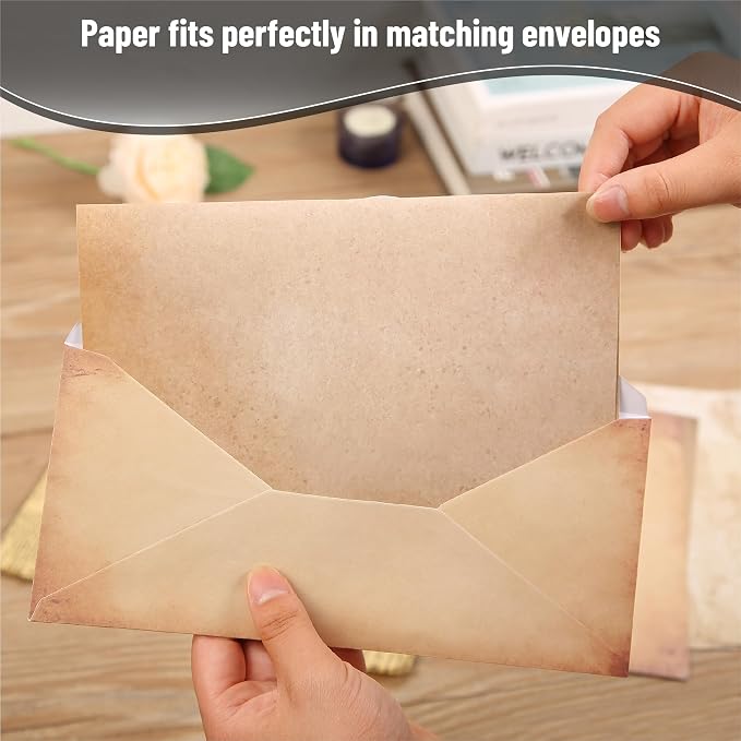 Mr. Pen- Stationery Writing Paper Set with Envelopes, 8.55" x 11" | 30 Letter Sheets & 18 Envelopes, Smooth Printable Letter Paper for Handwritten Notes, Personal Letters, Invitations