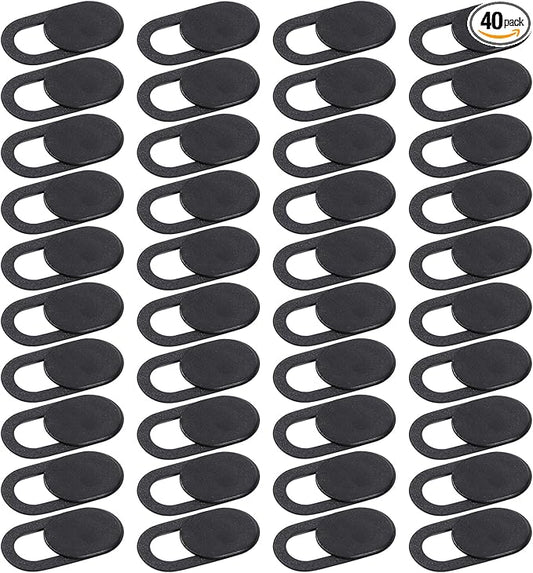 40 Pcs Webcam Cover, Camera Privacy Cover Slide Universal Laptop Camera Covers Slide Ultra-Thin Webcam Covers for Laptop Computer Cell Phone Protecting Privacy Security(Black)