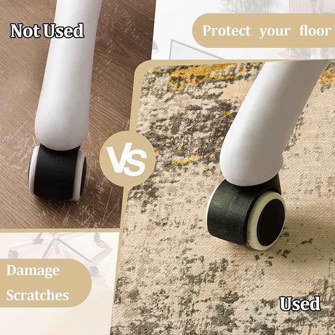 Office Chair Mat for Hardwood Floor, 72"x48" Easy Glide Computer Chair Mat Protector for Rolling Chair Under Desk Rug Nonslip Backing, Machine Wash