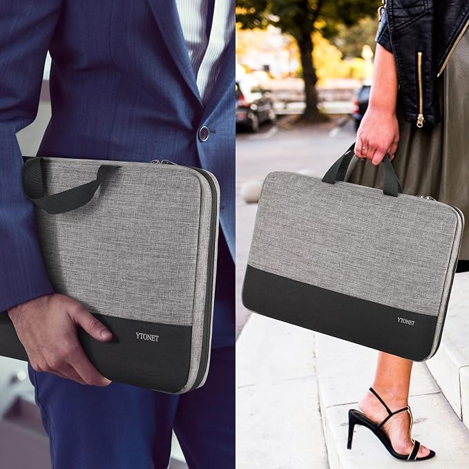 Ytonet Laptop Sleeve Case 16 Inch,TAS Laptop Cover with Handle，Grey | Slim Water Resistant Protective Computer Carrying Case Compatible with MacBook Pro HP Dell Lenovo Asus Notebooks