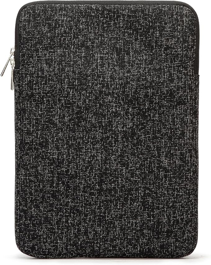 Kinmac 360° Protective Vertical Laptop Sleeve Case Cover Bag (Snow Black, 15 inch-15.6 inch)